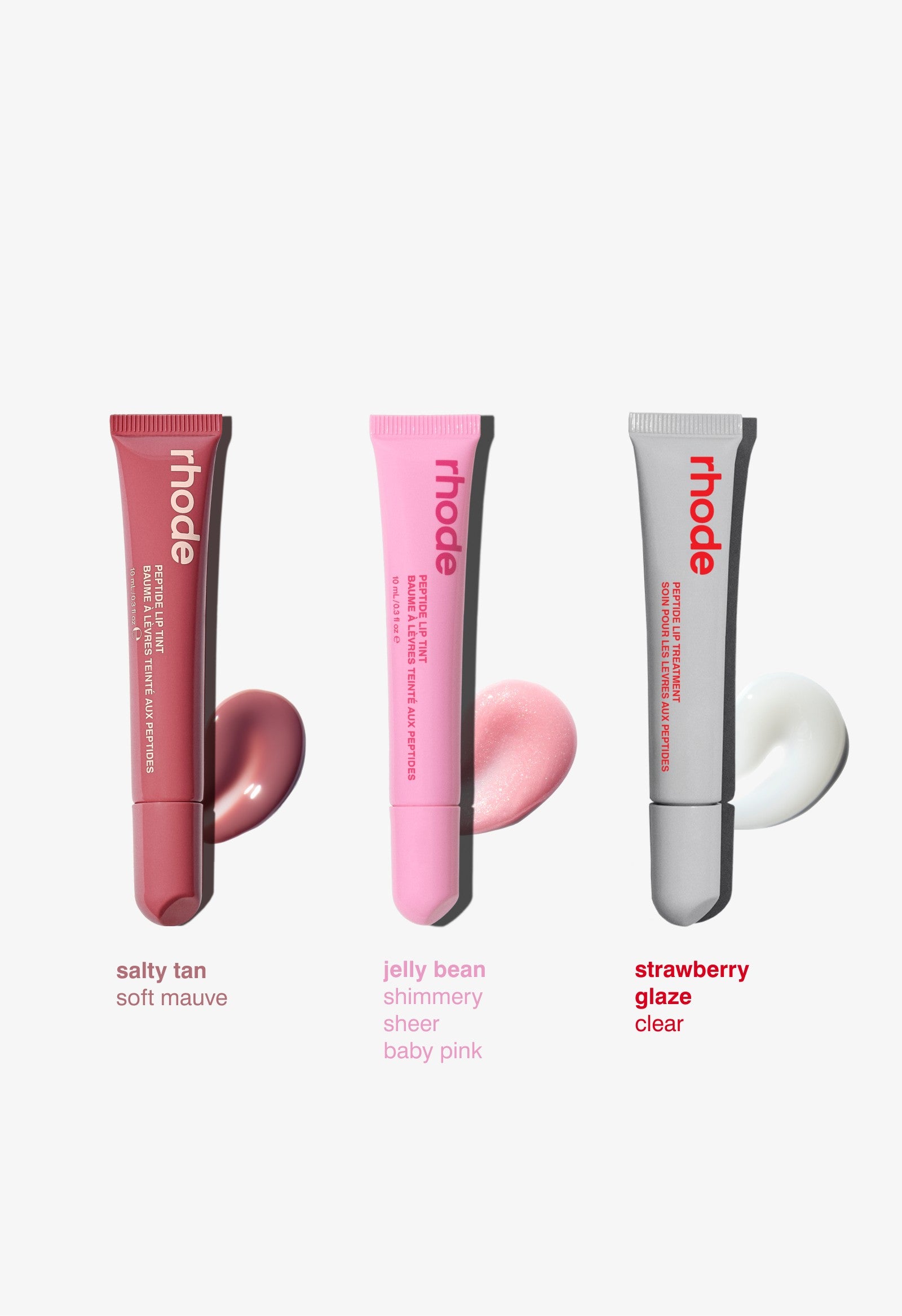 the peptide lip trio strawberry glaze, jelly bean, salty tan - Image 2